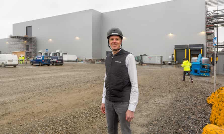 Frederik Hedlund sur le chantier de Northvolt