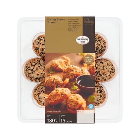 Waitrose No 1 king prawn toasts 254g