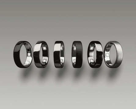 A range of Oura Ring 5 colours and finishes