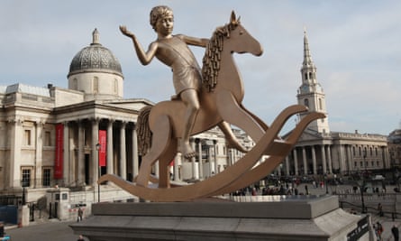 Elmgreen & Dragset’s Powerless Structures, Fig 101 on the fourth plinth in Trafalgar Square.