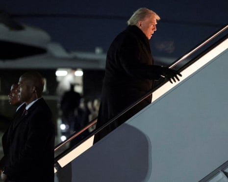 Trump's Air Force One turns back to Washington after 'minor electrical issue' | Donald Trump | The Guardian