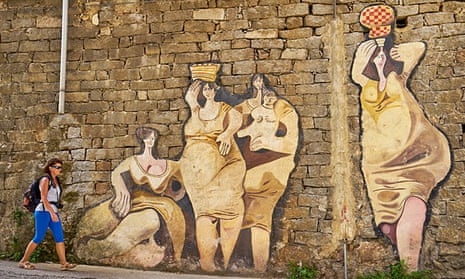 Street art murals in Orgosolo, Sardinia, Italy