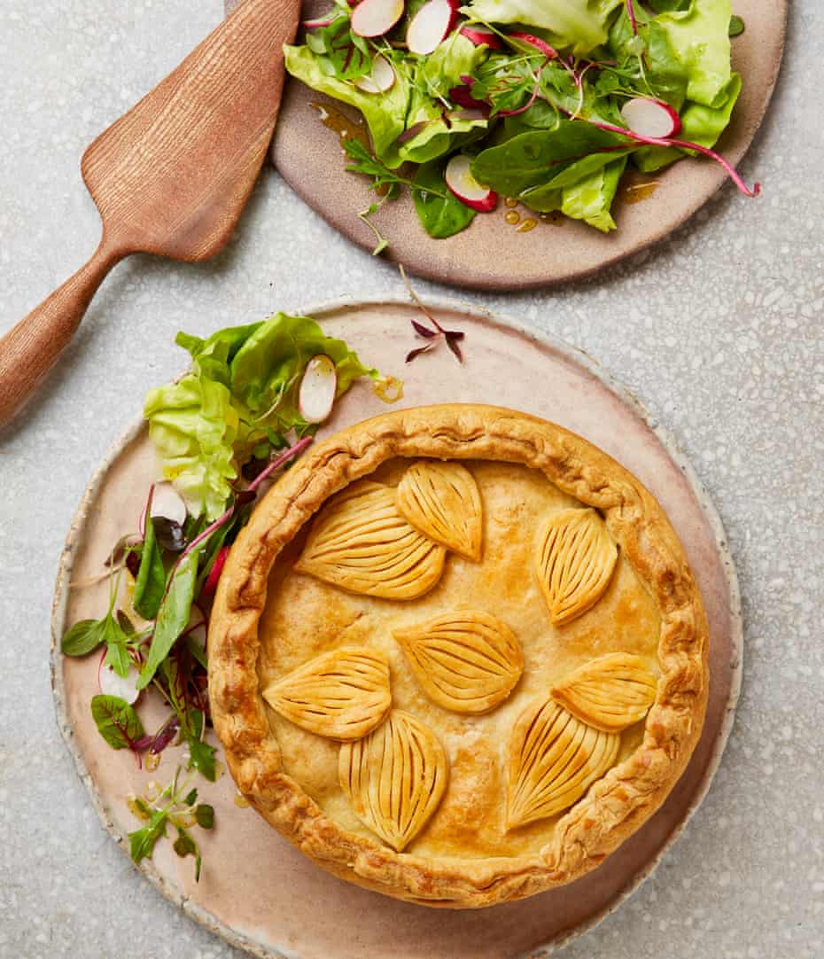 Meera Sodha's caramelised onion saffron and potato pie.