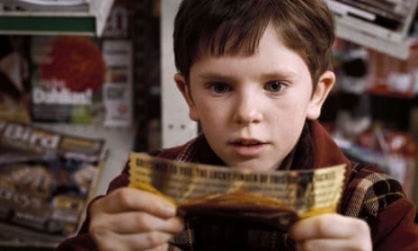Whitewashed? … Freddie Highmore as Charlie Bucket in the 2005 film version of Charlie and the Chocolate Factory.