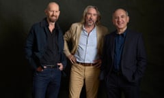 ‘A tale for our time’ … (from left) Sean Foley, Steve Coogan and Armando Iannucci are bringing Dr Strangelove to the stage. 