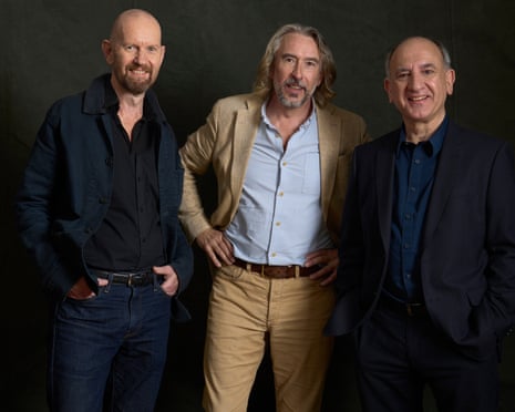 ‘A tale for our time’ … (from left) Sean Foley, Steve Coogan and Armando Iannucci are bringing Dr Strangelove to the stage.