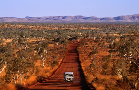 Four-wheel-drive on an outback road