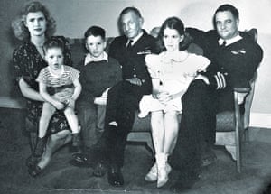 A family portrait shows Senator John McCain, circa 1944.From left to right: Roberta (John’s Mother) Joe, John S. McCain III, Admiral John S. McCain, Sandy, and his father John S. McCain, Jr.