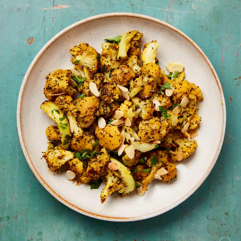 Yotam Ottolenghi’s cauliflower with poppy seeds and coconut cream.