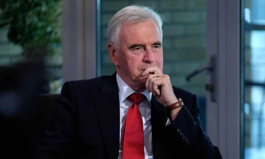 John McDonnell appears on ITV’s Peston On Sunday in Brighton. The shadow chancellor is planning new rules on credit card interest.
