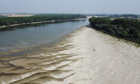 Italy’s longest river,  the Po's dry riverbed. Analysts say that, with prices already up 28% on two years ago, Italian production of extra olive oil could be between 20 and 30% down on last year.