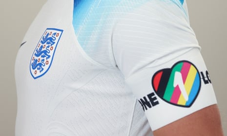 England’s Harry Kane wearing the OneLove armband in September