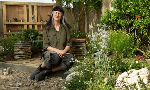 Amanda Grimes in her Punk Rockery garden