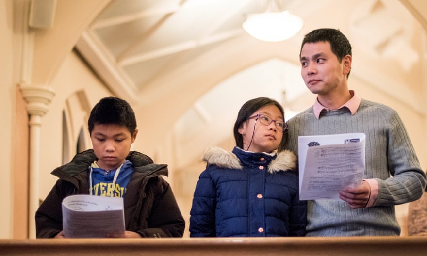 Joe Chen and his family attend services at The Lutheran Church of the Good Shepherd in Brooklyn, New York. Joe is a founding member of The New Sanctuary Coalition Accompaniment Program.