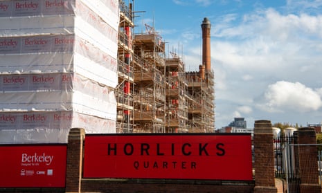 The former Horlicks Factory site in Slough, which is being refurbished into apartments as part of a redevelopment project