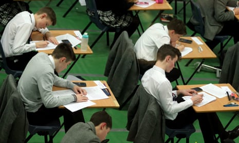 Pupils sit their GCSEs