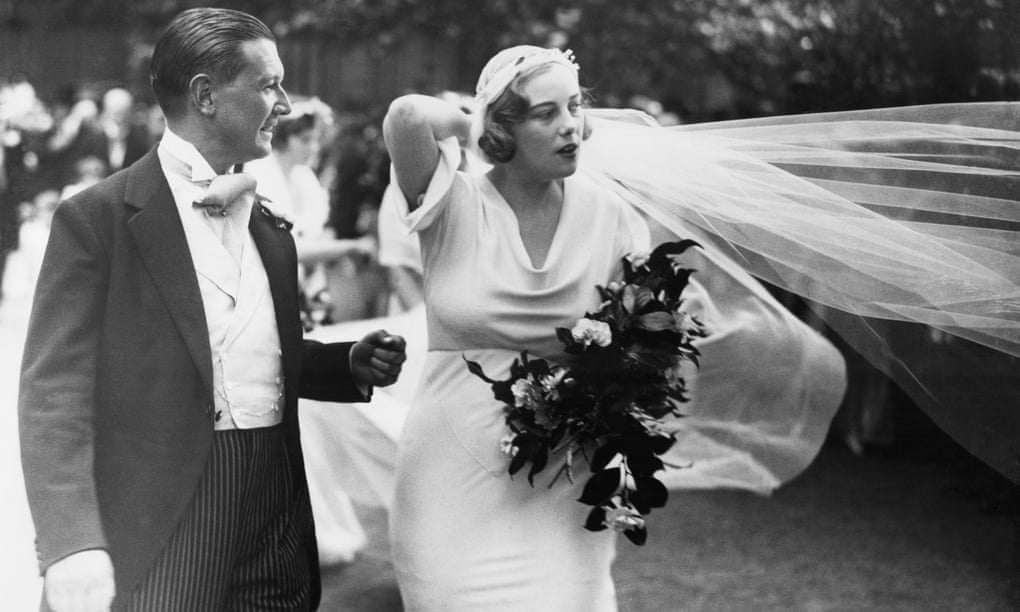 Chips and Lady Honor Guinness at their wedding in July 1933.