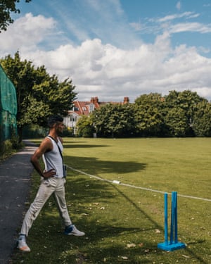 Graces Cricket ClubAsad Ali warming up.