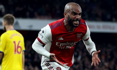 Lacazette saves Arsenal with last-gasp equaliser to deny Vieira’s Crystal Palace