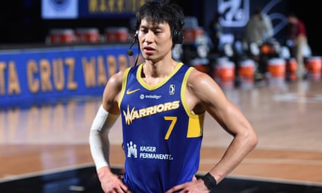 Jeremy Lin speaks to the media after a game in February