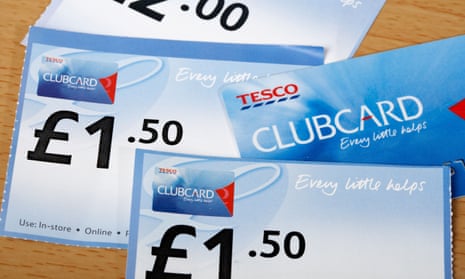 Tesco Clubcard and vouchers.