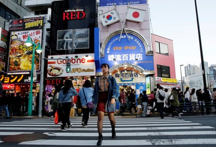 Nao Niitsu walks through Shin-Okubo district, known as Tokyo’s Korea Town