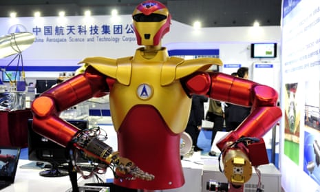 A robot on display at the China International Industry Fair in Shanghai