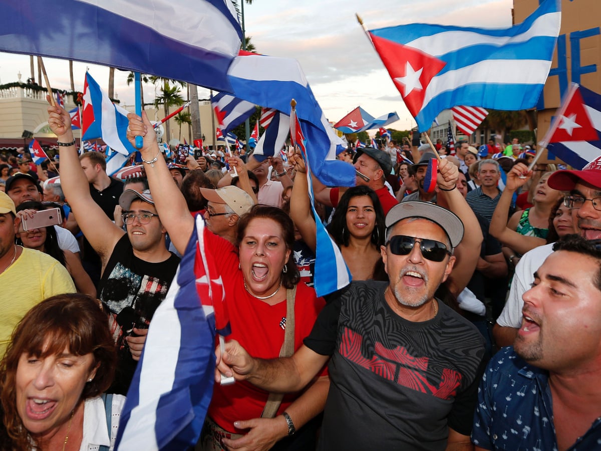 The Old Man Is Dead Fidel Castro S Death Sparks Celebrations On Streets Of Miami World News The Guardian