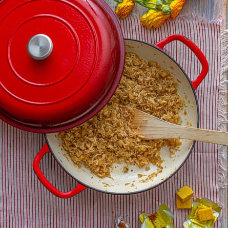 Itamar Srulovich’s onion rice.