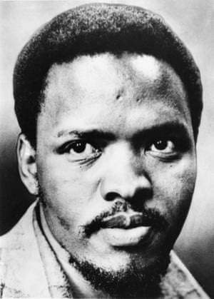 Steve Biko, South African leader of the Black Consciousness Movement, circa 1977