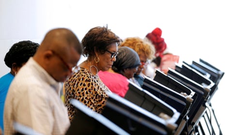 Voters cast their ballots during early voting in Charlotte, North Carolina, in 2016.