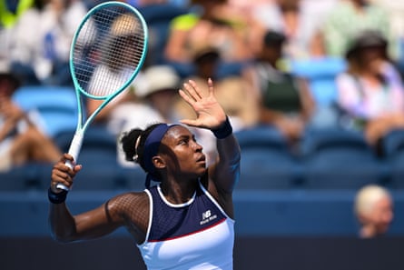 Coco Gauff beat Lucia Bronzetti and now faces another Italian, Jasmine Paolini, in the last eight.