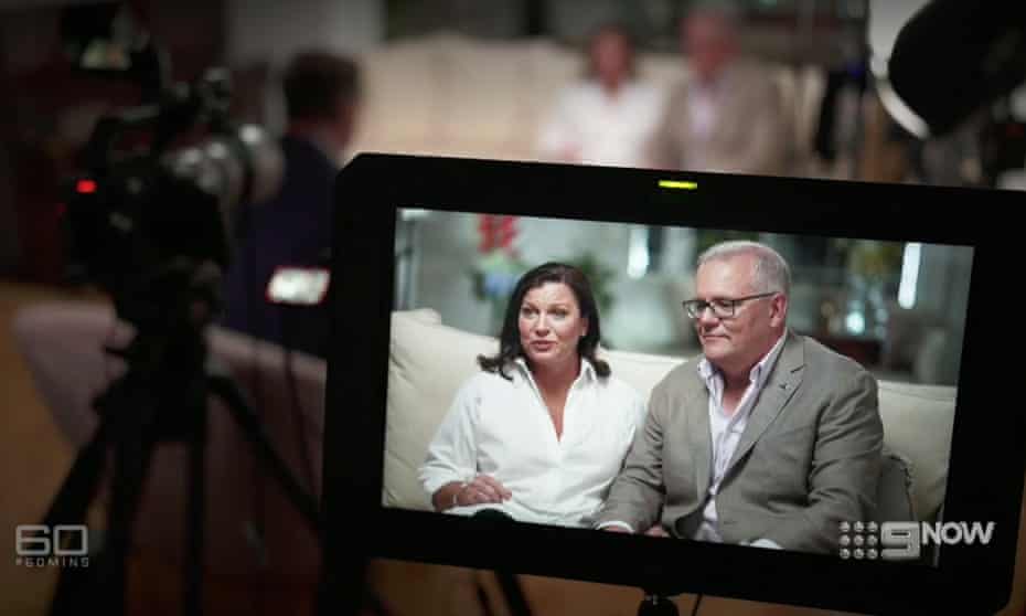 Scott Morrison and Jenny Morrison on Channel Nine's 60 Minutes on Sunday night.