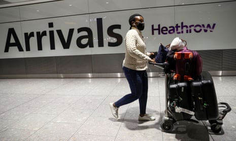 A passenger arrives at Heathrow airport