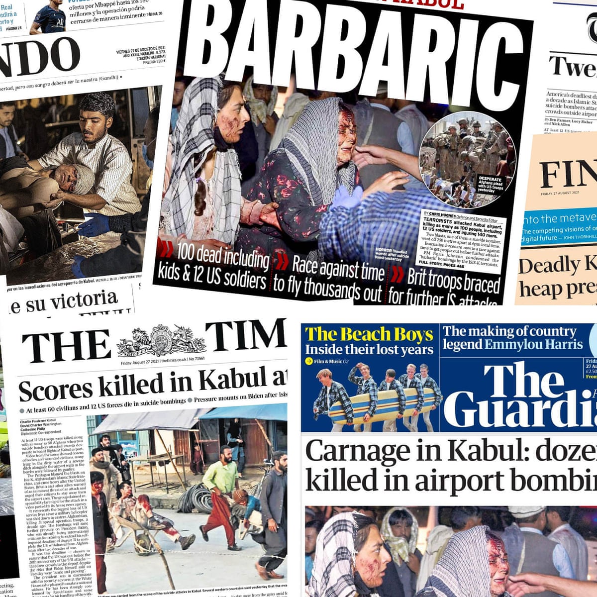 Hell On Earth What The Papers Say About The Kabul Bomb Blasts Afghanistan The Guardian Hell On Earth What The Papers Say About The Kabul Bomb Blasts Afghanistan The Guardian