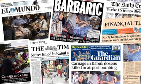 Some newspaper front pages following a deadly bomb blast in Afghanistan.