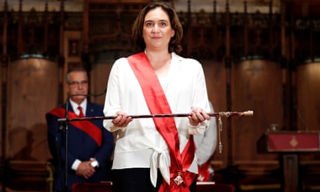 Ada Colau at her swearing-in ceremony as mayor of Barcelona.