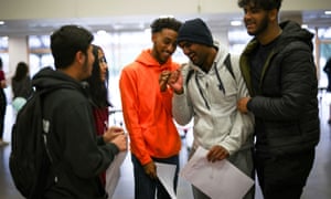 A-Level results are released at the Ark Academy, in London