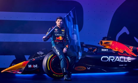 Max Verstappen at the Red Bull RB20 car launch