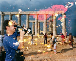 The images in Acropolis Now were taken in the early 90s when Parr was shooting Small World, a project where he captured the classic sights of Europe, such as the leaning tower of Pisa and Notre Dame, Paris.