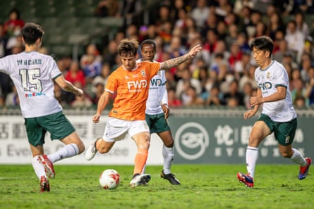David Silva playing for a World Legends XI in Hong Kong in 2025.