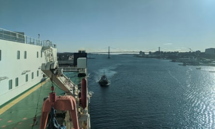 Arriving in Halifax after 15 days on board a cargo ship from Hamburg