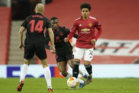 17 year-old Shola Shoretire makes his debut for the Red Devils.