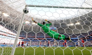 Aleksandar Kolarov of Serbia scores