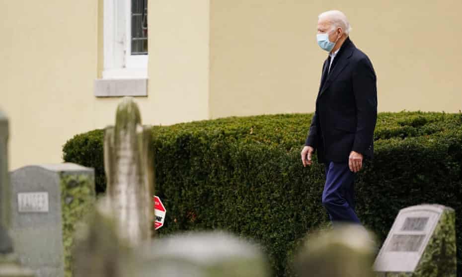 Joe Biden in Wilmington, Delaware, on 18 December.