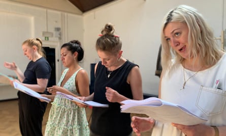 Rehearsals for Frankie Meredith’s play Petticoat Council