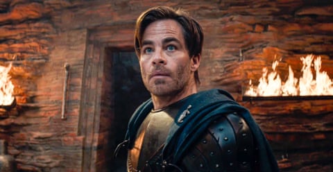 Chris Pine in Dungeons and Dragons: Honour Among Thieves, in armour and cloak