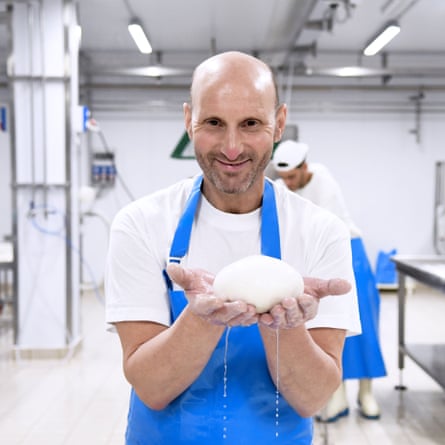 Riccardo Olanda making burrata at Caseificio Olanda, Andria, Province of Barletta-Andria-Trani, Italy.