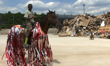 Horse Day … a still from Mohamed Bourouissa’s video about riding subculture in Philadelphia.