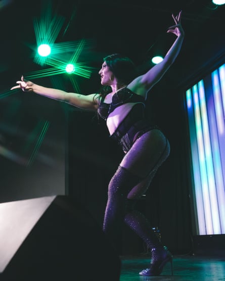 a performer on stage